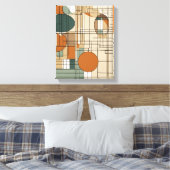 Geometrische vormen Moderne Kleurrijke Verpakte Ku Canvas Afdruk (Insitu (Slaapkamer))