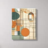 Geometrische vormen Moderne Kleurrijke Verpakte Ku Canvas Afdruk (Voorkant)