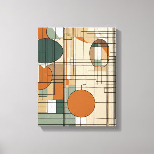 Geometrische vormen Moderne Kleurrijke Verpakte Ku Canvas Afdruk