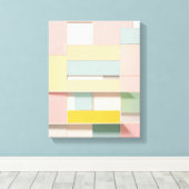 Geometrische vormen Moderne Kleurrijke Verpakte Ku Canvas Afdruk (Insitu (Houten vloer))