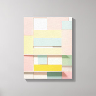 Geometrische vormen Moderne Kleurrijke Verpakte Ku Canvas Afdruk