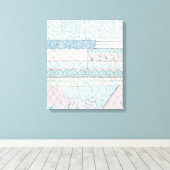 Geometrische vormen Moderne Kleurrijke Verpakte Ku Canvas Afdruk (Insitu (Houten vloer))