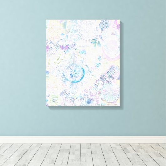 Geometrische vormen Moderne Kleurrijke Verpakte Ku Canvas Afdruk (Insitu (Houten vloer))