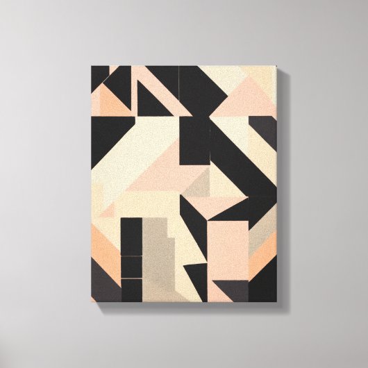 Geometrische vormen Moderne Kleurrijke Verpakte Ku Canvas Afdruk (Voorkant)