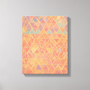 Geometrische vormen Moderne Kleurrijke Verpakte Ku Canvas Afdruk