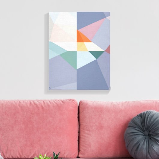 Geometrische vormen Moderne Kleurrijke Verpakte Ku Canvas Afdruk (Insitu (Woonkamer))
