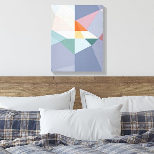 Geometrische vormen Moderne Kleurrijke Verpakte Ku Canvas Afdruk (Insitu (Slaapkamer))