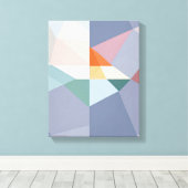 Geometrische vormen Moderne Kleurrijke Verpakte Ku Canvas Afdruk (Insitu (Houten vloer))