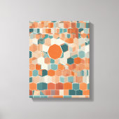 Geometrische vormen Moderne Kleurrijke Verpakte Ku Canvas Afdruk (Voorkant)