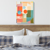 Geometrische vormen Moderne Kleurrijke Verpakte Ku Canvas Afdruk (Insitu (Slaapkamer))