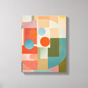 Geometrische vormen Moderne Kleurrijke Verpakte Ku Canvas Afdruk