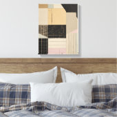 Geometrische vormen Moderne Kleurrijke Verpakte Ku Canvas Afdruk (Insitu (Slaapkamer))
