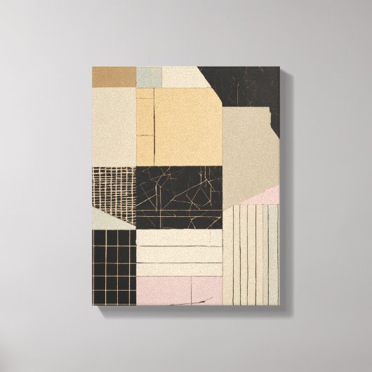 Geometrische vormen Moderne Kleurrijke Verpakte Ku Canvas Afdruk (Voorkant)