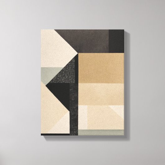 Geometrische vormen Moderne Kleurrijke Verpakte Ku Canvas Afdruk (Voorkant)