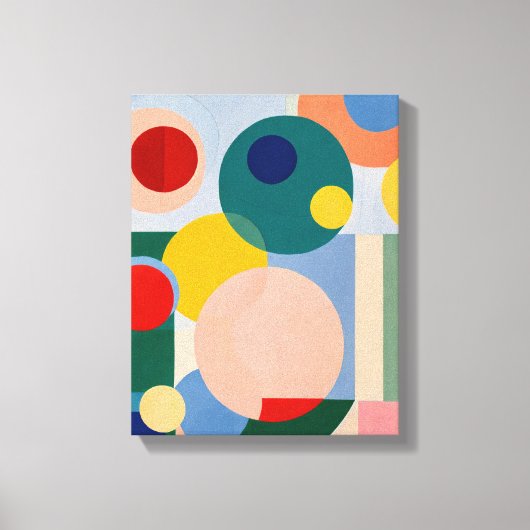 Geometrische vormen Moderne Kleurrijke Verpakte Ku Canvas Afdruk (Voorkant)