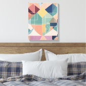 Geometrische vormen Moderne Kleurrijke Verpakte Ku Canvas Afdruk (Insitu (Slaapkamer))