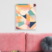 Geometrische vormen Moderne Kleurrijke Verpakte Ku Canvas Afdruk (Insitu (Woonkamer))