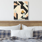Geometrische vormen Moderne Kleurrijke Verpakte Ku Canvas Afdruk (Insitu (Slaapkamer))