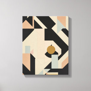 Geometrische vormen Moderne Kleurrijke Verpakte Ku Canvas Afdruk