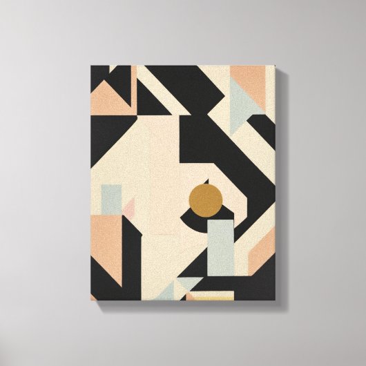 Geometrische vormen Moderne Kleurrijke Verpakte Ku Canvas Afdruk (Voorkant)