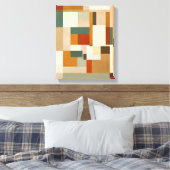 Geometrische vormen Moderne Kleurrijke Verpakte Ku Canvas Afdruk (Insitu (Slaapkamer))