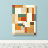 Geometrische vormen Moderne Kleurrijke Verpakte Ku Canvas Afdruk (Insitu (Houten vloer))