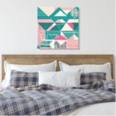 Geometrische vormen Moderne Kleurrijke Verpakte Ku Canvas Afdruk (Insitu (Slaapkamer))