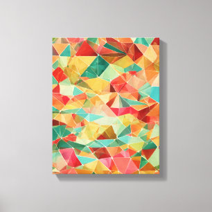 Geometrische vormen Moderne Kleurrijke Verpakte Ku Canvas Afdruk