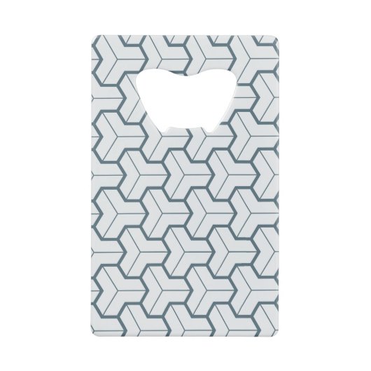 Geometrische vormen naadloos patroon creditkaart flessenopener (Voorkant)