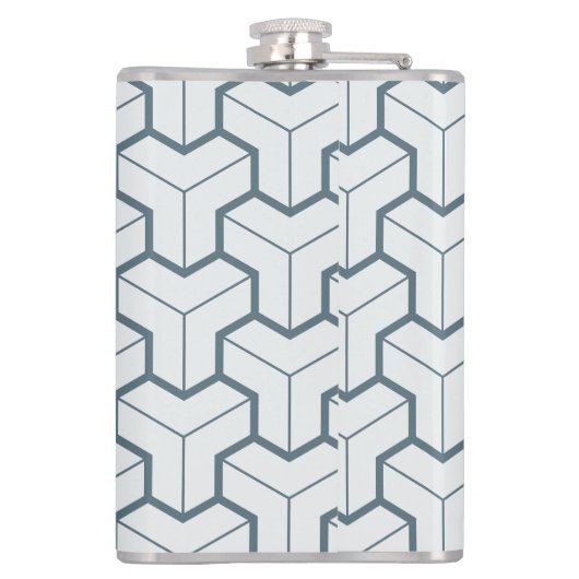 Geometrische vormen naadloos patroon heupfles (Achterkant)