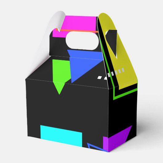 GEOMETRISCHE VORMEN NEON RETRO 80'S MODE BEDANKDOOSJES (Achterkant)