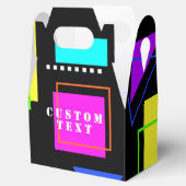 GEOMETRISCHE VORMEN NEON RETRO 80'S MODE BEDANKDOOSJES (Geopend)