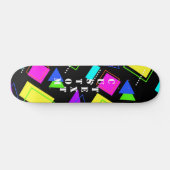 GEOMETRISCHE VORMEN NEON RETRO 80'S MODE PERSOONLIJK SKATEBOARD (Horizontaal)