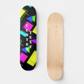GEOMETRISCHE VORMEN NEON RETRO 80'S MODE PERSOONLIJK SKATEBOARD (Voorkant)