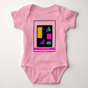 GEOMETRISCHE VORMEN NEON RETRO 80'S MODE ROMPER