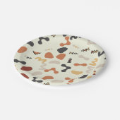 Geometrische vormen Oranje verjaardagsfeestjes Bor Papieren Bordje (Gekanteld)