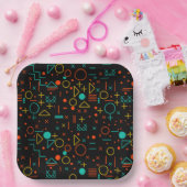 Geometrische vormen papieren bordje (Feest)