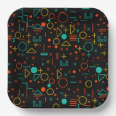 Geometrische vormen papieren bordje (Voorkant)