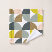geometrische vormen patroon in zachte kleuren bad handdoek (Wasdoekje)