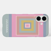Geometrische vormen Patroon Pastels Aangepast Case-Mate iPhone Case (Achterkant (horizontaal))