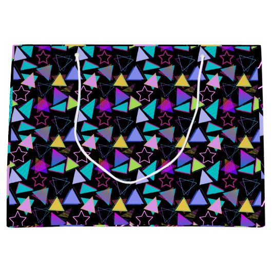 Geometrische vormen Patroon  stijl 01.BWX4 Groot Cadeauzakje (Voorkant)