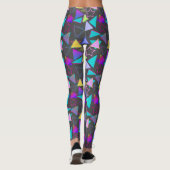 Geometrische vormen Patroon  Stijl 01x4 DGrey Leggings (Achterkant)