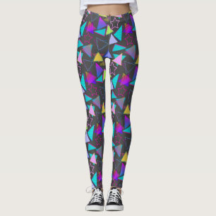 Geometrische vormen Patroon  Stijl 01x4 DGrey Leggings