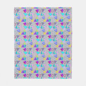 Geometrische vormen Patroon  Stijl 01x4 LGrey Fleece Deken (Voorkant)