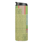 geometrische vormen: penseelstreekpatroon. thermosbeker (Geroteerd rechts)