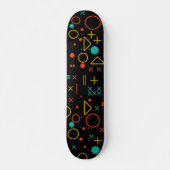 Geometrische vormen persoonlijk skateboard (Voorkant)