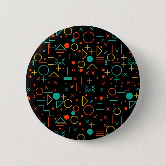 Geometrische vormen ronde button 5,7 cm (Voorkant)