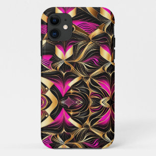 Geometrische vormen roze zwart goud Case-Mate iPhone case
