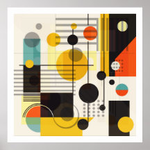 Geometrische vormen, samenstelling 2 poster