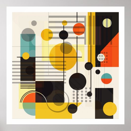 Geometrische vormen, samenstelling 2 poster (Voorkant)